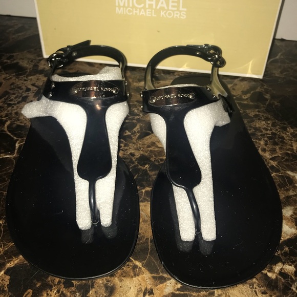 Michael Kors Black Jelly Sandals - Picture 7 of 8